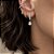 Argola Cravejada Paula Pingente Gota Zircônia - Banho 12 Camadas Ouro 18k - Imagem 4