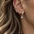 Argola Cravejada Paula Pingente Gota Zircônia - Banho 12 Camadas Ouro 18k - Imagem 3
