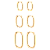 Argola Lisa Oblonga Slim - Banho 12 Camadas Ouro 18k - Tamanhos vendidos separadamente - Imagem 1