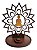 Incensário Mandala Buda Porta Incenso Wood Burning - Imagem 1