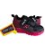 Tênis De Led Minipé Infantil Menina fechamento Fácil Preto/Rosa - Imagem 5