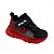 Tênis De Led Minipé Menino Fechamento Preto/Vermelho MP2304 - Imagem 1