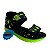 Sandália Infantil Masculina c/ Luzes de Led Dino Preto Limão - Imagem 1