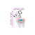 Pingente Infantil Menina Charm Lhama Prateado com Glitter Charm It - Imagem 2