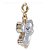 Pingente Infantil Menina Charm Coala Dourado com Glitter Charm It - Imagem 2