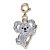 Pingente Infantil Menina Charm Coala Dourado com Glitter Charm It - Imagem 1