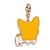 Pingente Infantil Menina Charm Cão Corgi Dourado Charm It - Imagem 3