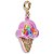 Pingente Infantil Menina Charm Sorvete Casquinha Dourado Charm It - Imagem 2