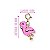 Pingente  Menina Charm Flamingo Dourado com Glitter Charm It - Imagem 2