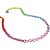 Colar Infantil Menina  Corrente de Argolas Arco-Íris Charm it - Imagem 1