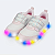 Tênis de Led Infantil Liz Luz Tira Comfy Branco e Rosa Pampili - Imagem 4