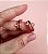 Brinco argola com zircônias baguete coloridas folheado a ouro 18k - Imagem 1