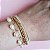 Pulseira com zircônias baguete folheada a ouro 18k - Imagem 2