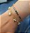 Pulseira dupla com corações folheada a ouro 18k - Imagem 2