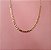 Choker elos com traço ao meio folheado a ouro 18k - Imagem 1
