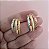 BRINCO ARGOLA 3 CORES 3 FIOS FOLHEADA A OURO 18K - Imagem 1