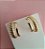 BRINCO EAR HOOK COM 1 FIO LISO E 1 FIO TRABALHADO FOLHEADO A OURO 18K - Imagem 1