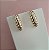 BRINCO EAR HOOK  EM GOMOS FOLHEADO A OURO 18K - Imagem 1