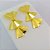 Brinco 3 leques folheado a ouro 18k - Imagem 1