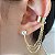 Brinco 3 correntes com piercing fake ( Br000123) - Imagem 1