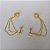 Brinco 3 correntes com piercing fake ( Br000123) - Imagem 2