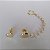 Brinco ear cuff de coração com pérolas folheado a ouro 18k - Imagem 2