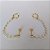 Brinco zircônia com pérolas  + piercing fake (Br000387) - Imagem 2
