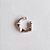Piercing fake com efeito amassado folheado no ródio branco - Imagem 1
