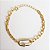 Pulseira de elos com pingente central folheado a ouro 18k - Imagem 1
