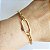Pulseira de elos com pingente central folheado a ouro 18k - Imagem 2