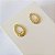 Brinco formato de gota folheado no ouro 18k - Imagem 1