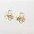 Brinco com 3 pingentes pet folheado a ouro 18k - Imagem 1