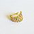 Piercing fake de 4 fileiras com zircônias coloridas folheado a ouro 18k - Imagem 1