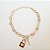 Pulseira chave com cadeado folheado a ouro 18k - Imagem 1