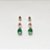 Kit com 3 brincos de gotas coloridas folheado a ouro 18k - Imagem 1