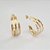 Brinco de argola com 3 fios folheado a ouro 18k - Imagem 1