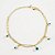 Pulseira dupla com pingentes de olho grego folheada a ouro18k - Imagem 1