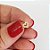 Piercing coração cravejado folheado a ouro 18k - Imagem 1