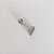 Piercing coração cravejado folheado no ródio branco - Imagem 2