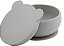 Bowl em Silicone com Sucção e Tampa Powder Grey - Minikoioi - Imagem 1