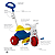 Brinquedo Triciclo Europa Passeio & Pedal Azul - Imagem 2