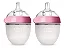 Kit Mamadeira Comotomo 150ml - Transparente Com Rosa - Imagem 1