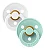 Chupeta Bibs Branca e Menta Size 6m+ - Imagem 1