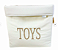 Cesto de Brinquedos Toys Marfim / Listradinho - Imagem 1