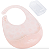 Babador de Silicone Translucido com Case - Rosa - Imagem 2