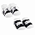Kit Meia festinha com 2 Pares Branco e Preto RN - Imagem 1