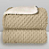 Cobertor Plush com Sherpam Dots Bege - Imagem 1