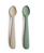 Kit com Duas Colheres de Silicone Verde e Areia Mushie - Imagem 1