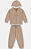 Conjunto Infantil Masculino em Moletom com Capuz Forrado Caqui Blush - Imagem 1