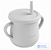 Copo de silicone com canudo soft 150ML Cinza - Pimpolho - Imagem 1